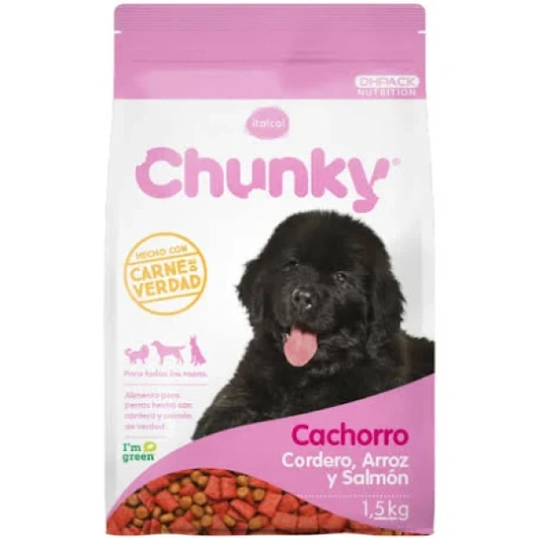 Chunky Cachorro Cordero, Arroz Y Salmon