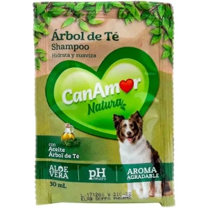 Shampoo Aceite Arbol de Te CanAmor Perros y Gatos Sobre 30 Ml