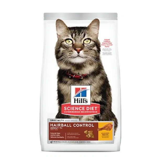 Hills Science Diet Adult 7+ Hairball-gato