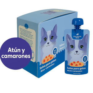 Salsa para gatos Calabaza 80gr Atún y camarones