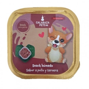Snack húmedo Calabazas perro 100gr pollo y ternera
