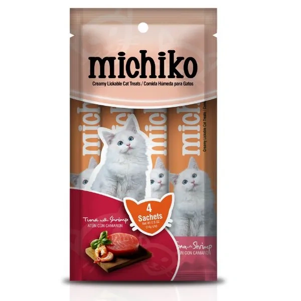 Snack húmedo Michiko Atún con camarón x 4