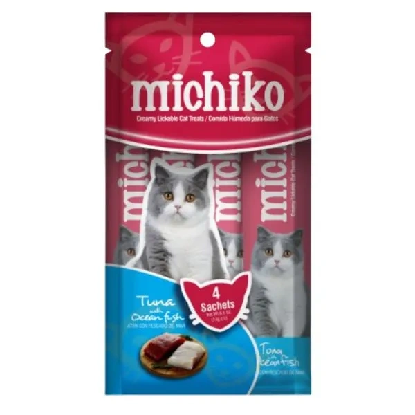 Snack húmedo Michiko Atún con pescado de mar x 4