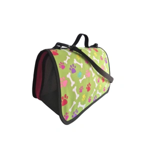 Bolso Para mascotas verde con paticas